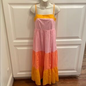 J Crew pink color block sundress sz 2